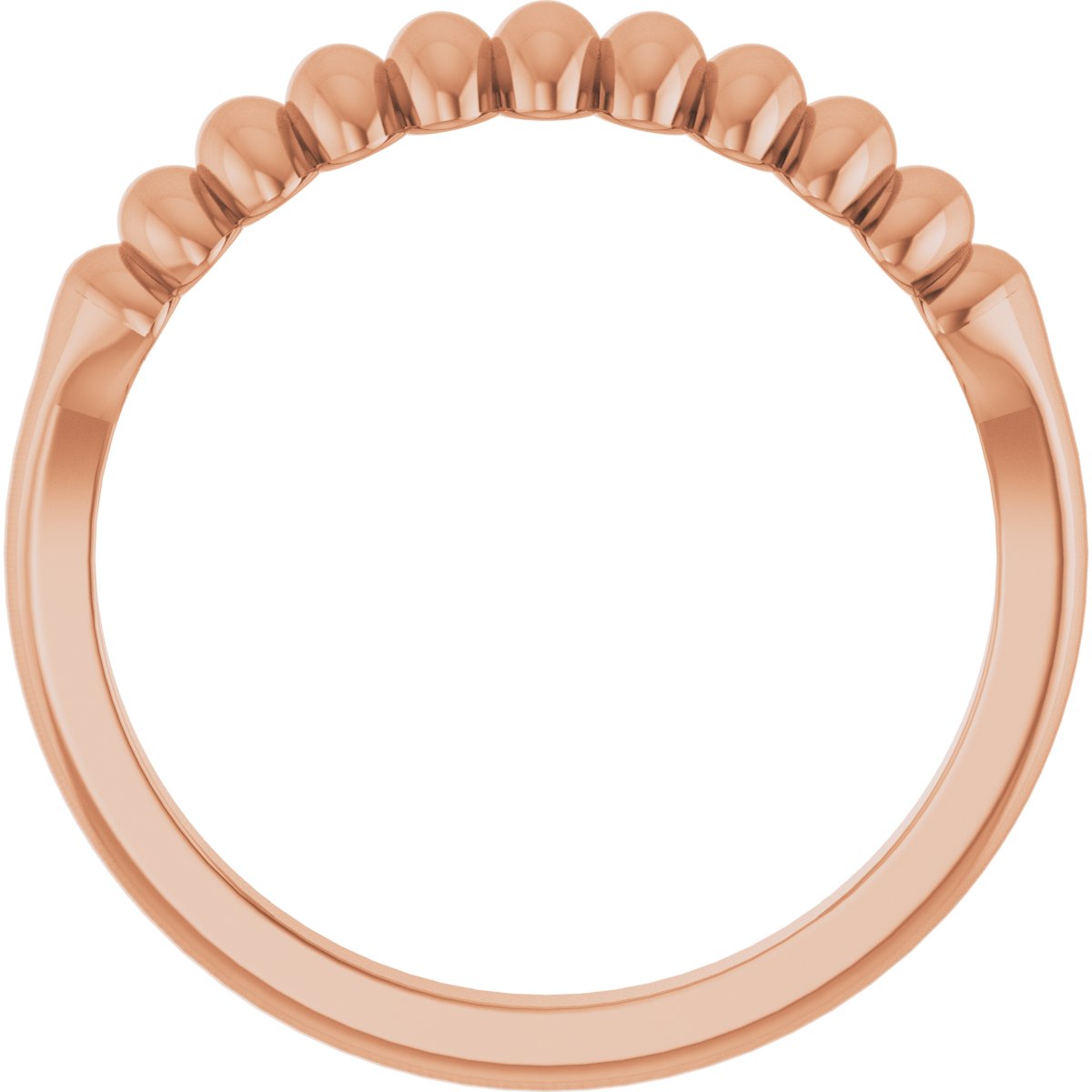Puffed Metal Ring - Rose Gold