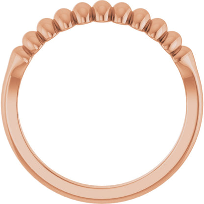 Puffed Metal Ring - Rose Gold