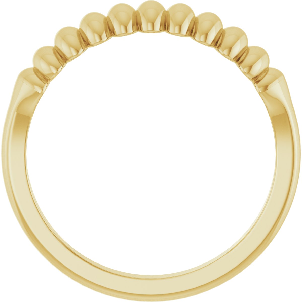 Puffed Metal Ring - Yellow Gold