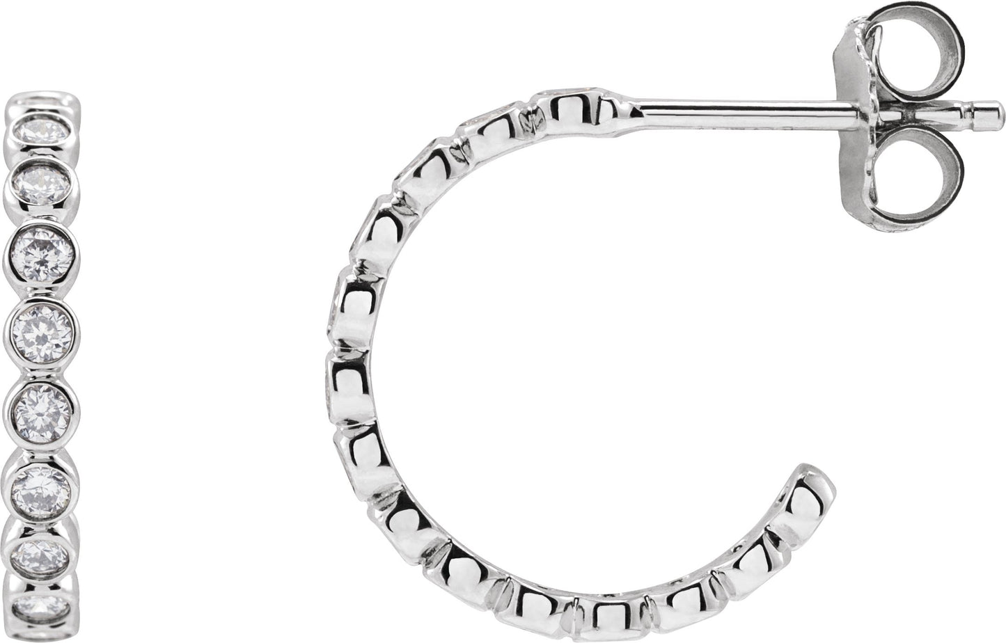 3/8 Ctw Lab-Grown Diamond Hoop Earrings