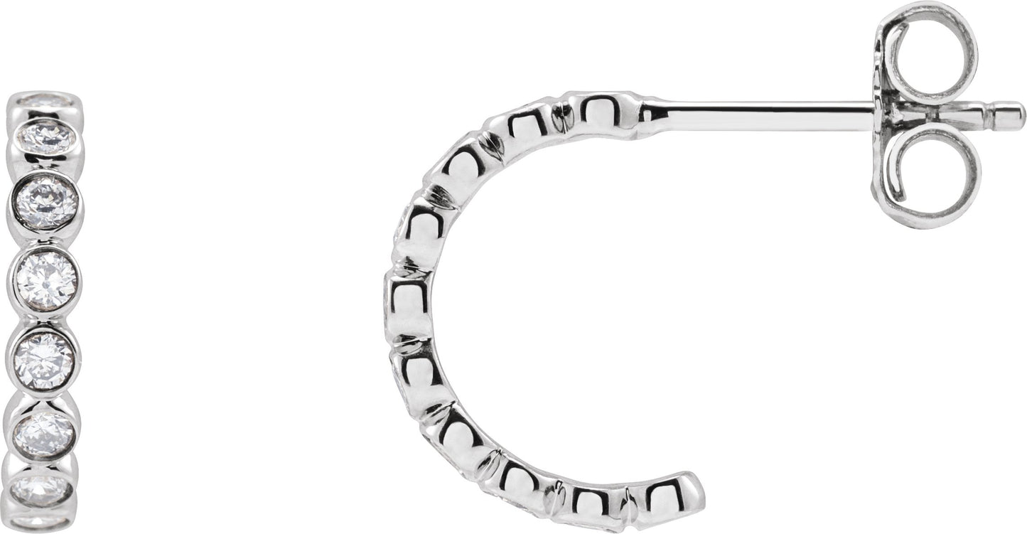 1/3 Ctw Lab-Grown Diamond Hoop Earrings