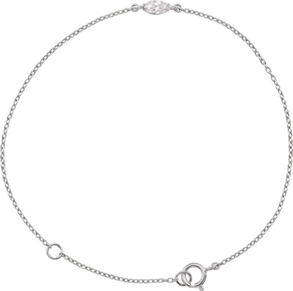 1/4 Ct Marquise Lab-Grown Diamond Bracelet