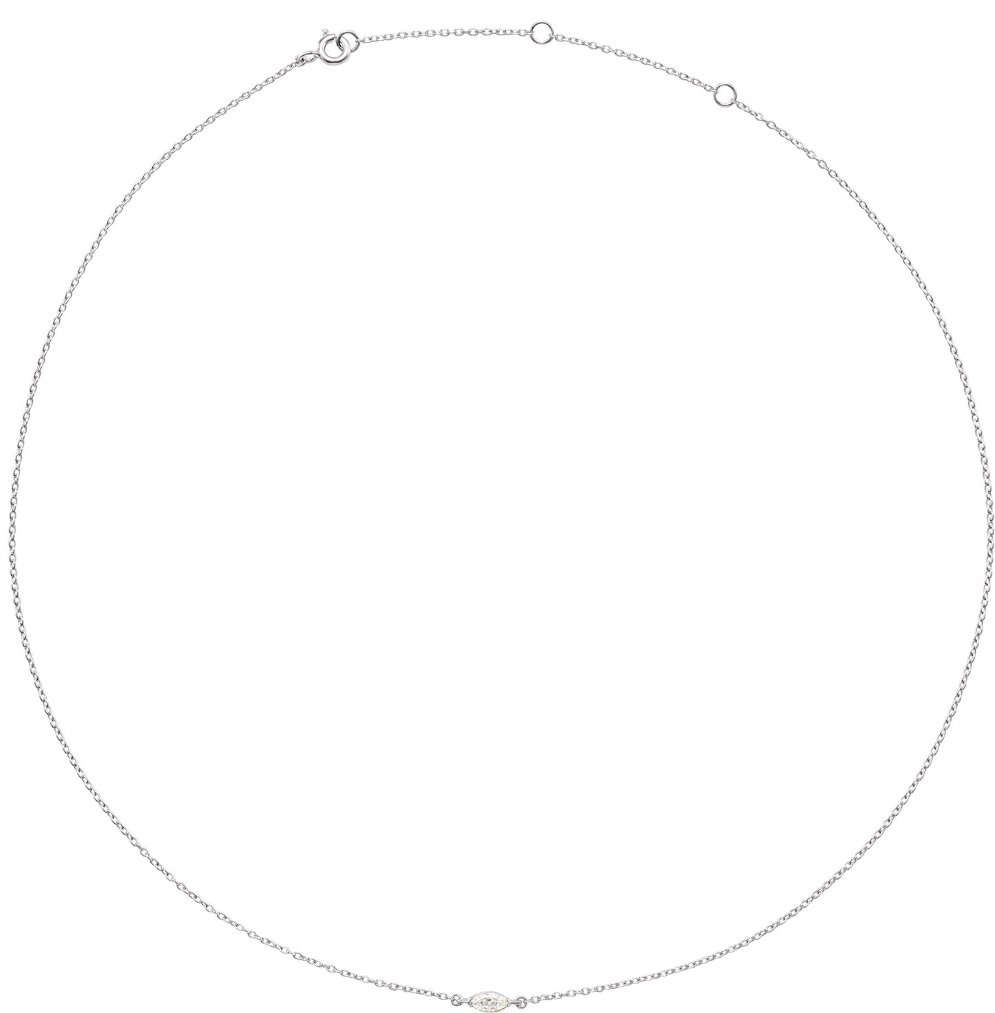 1/4 Ct Marquise Lab-Grown Diamond Necklace