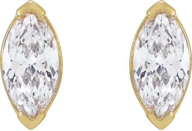 1/3 Ctw Lab-Grown Diamond Stud Earrings - Yellow Gold - Lab Grown Diamond