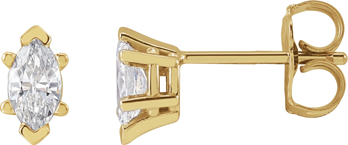 1/2 Ctw Marquise Lab-Grown Diamond V-End Earrings