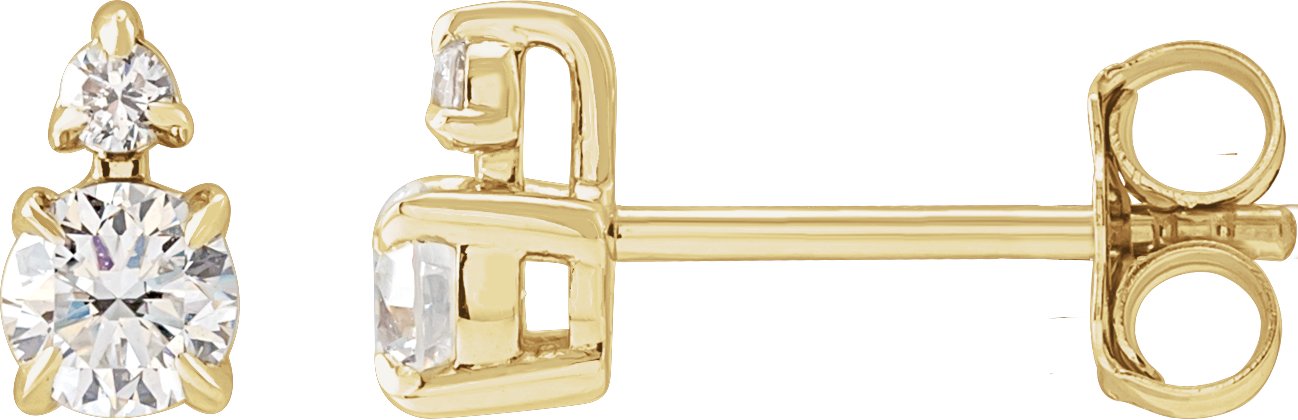 1/3 Ctw Lab-Grown Diamond Earrings With Backs - Lab Grown Diamond