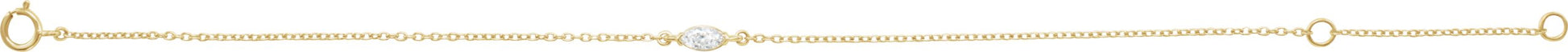 1/4 Ct Marquise Lab-Grown Diamond Bracelet - Yellow Gold - Lab Grown Diamond