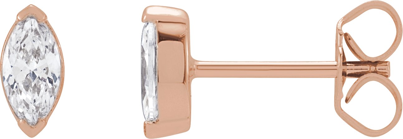 1/3 Ctw Lab-Grown Diamond Stud Earrings - Rose Gold - Lab Grown Diamond