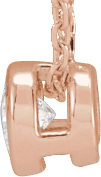 1/2 Ct Lab-Grown Diamond Solitaire Bezel-Set Necklace - Yellow Gold - Lab Grown Diamond