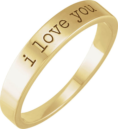 I Love You - Yellow Gold