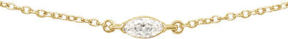 1/4 Ct Marquise Lab-Grown Diamond Necklace - Yellow Gold - Lab Grown Diamond