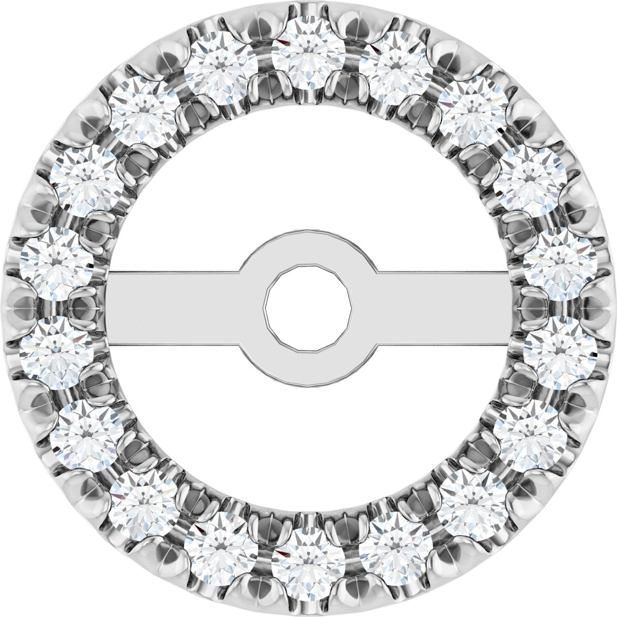 1/6 Ctw Lab-Grown Diamond French-Set Earring Jacket - Lab Grown Diamond