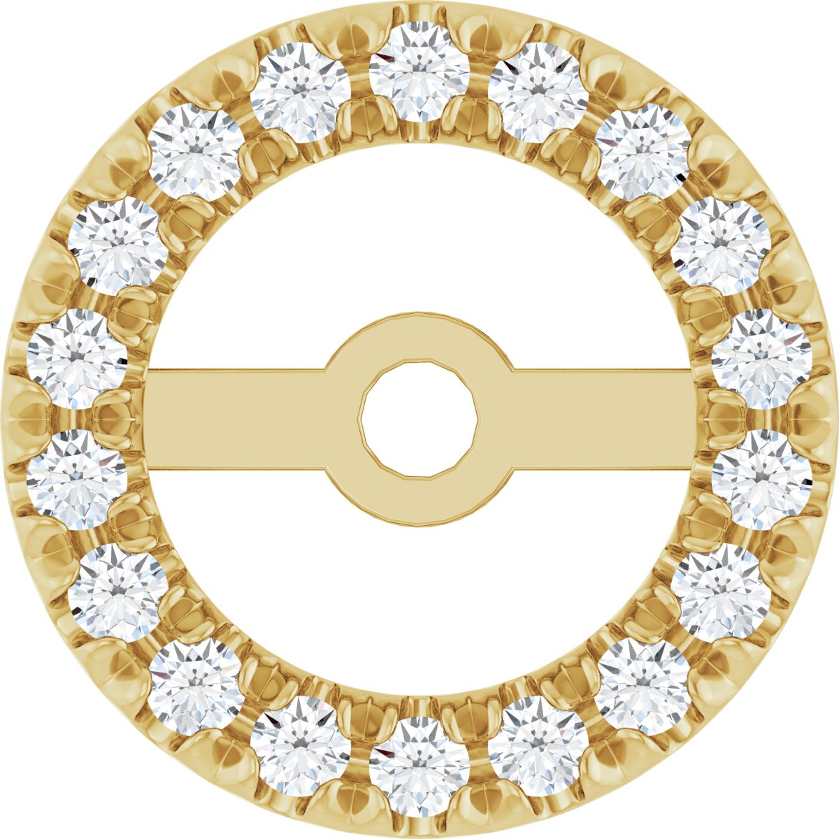 1/6 Ctw Lab-Grown Diamond French-Set Earring Jacket
