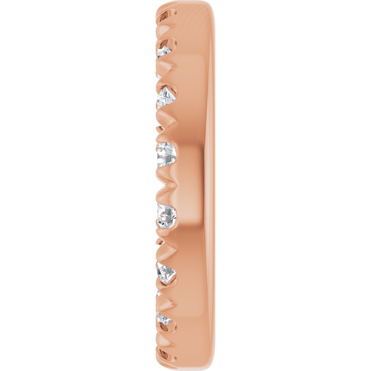 1/5 Ctw Lab-Grown Diamond French-Set Earring Jackets - Rose Gold - Lab Grown Diamond
