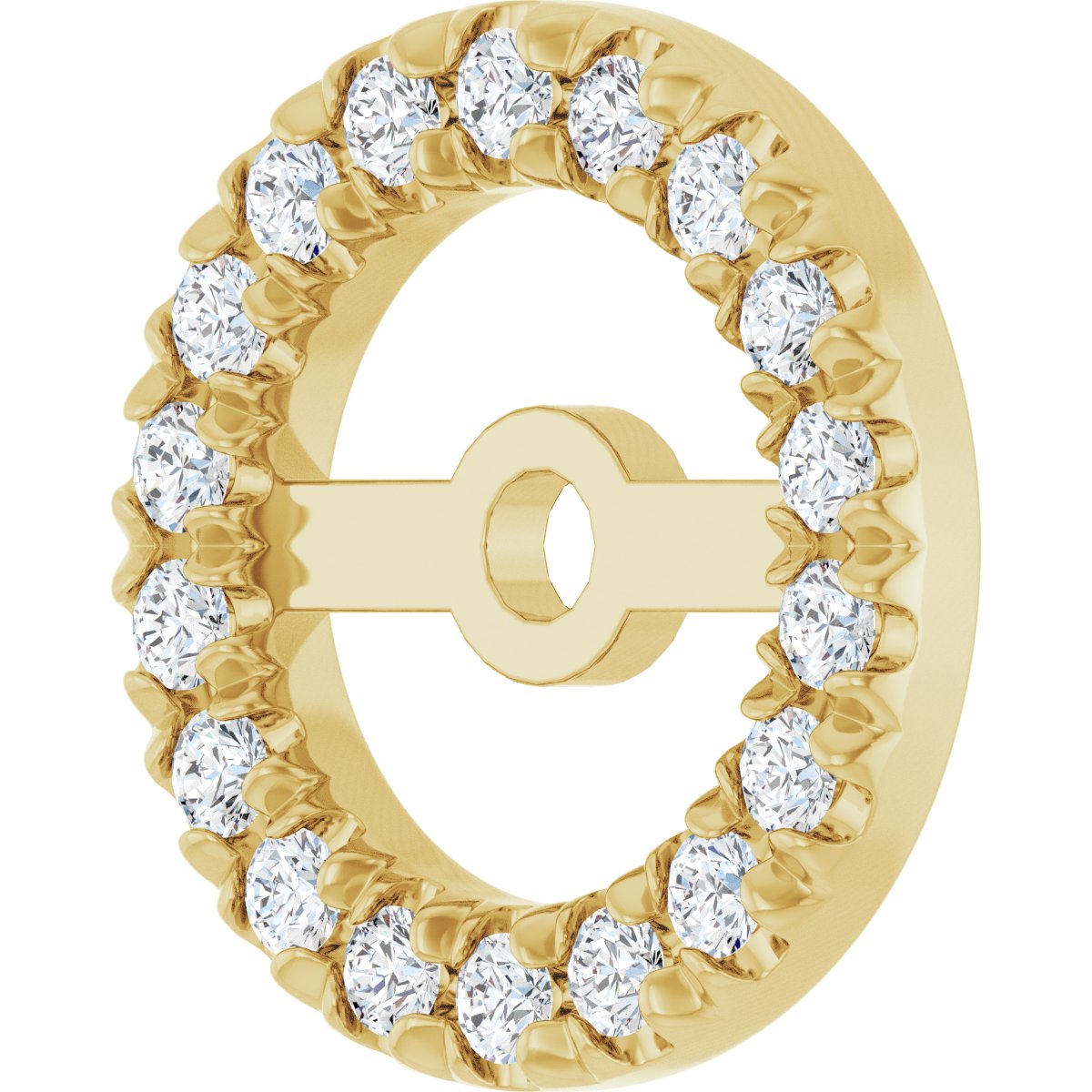 1/5 Ctw Lab-Grown Diamond French-Set Earring Jackets - Yellow Gold - Lab Grown Diamond