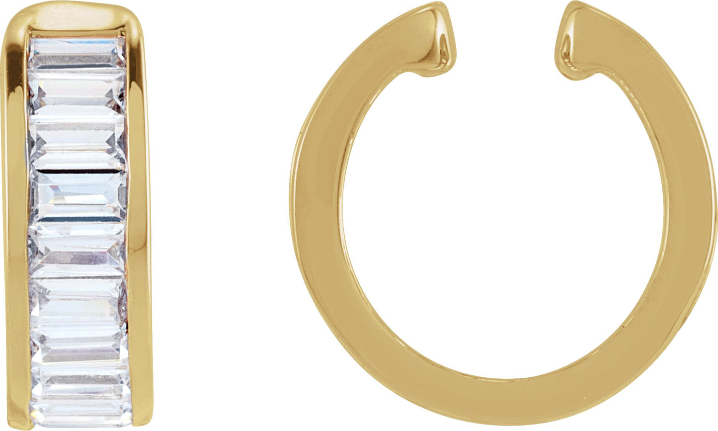 3/4 Ctw Straight Baguette Lab-Grown Diamond Ear Cuff - Lab Grown Diamond