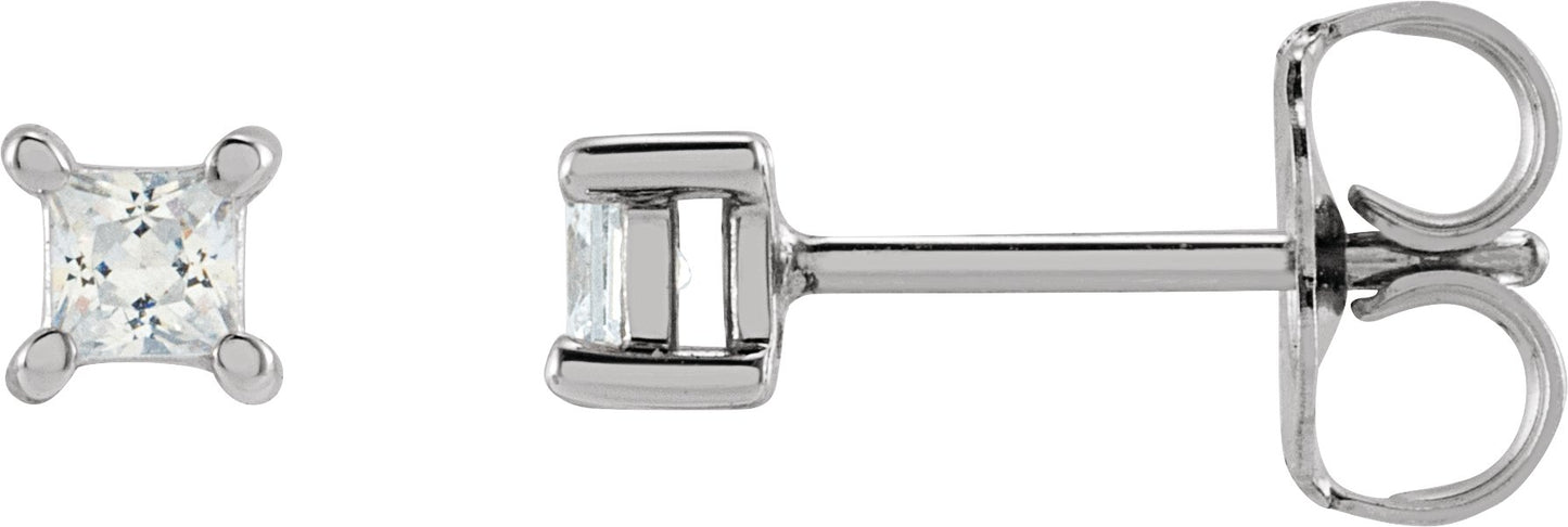 1/5 Ctw Lab-Grown Diamond 4-Prong Earrings - Lab Grown Diamond