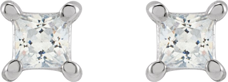 1/5 Ctw Lab-Grown Diamond 4-Prong Earrings - Yellow Gold - Lab Grown Diamond
