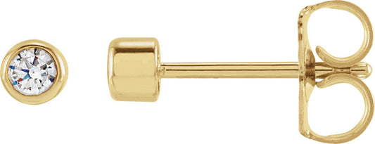 1/6 Ctw Lab-Grown Diamond Bezel-Set Earrings - Lab Grown Diamond