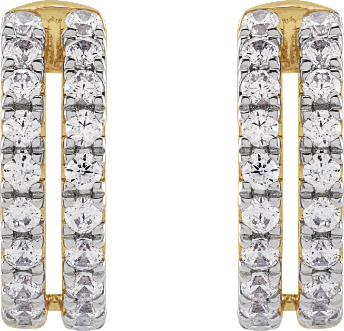 1/2 Ctw Lab-Grown Diamond Cuff Earring - Yellow Gold - Lab Grown Diamond