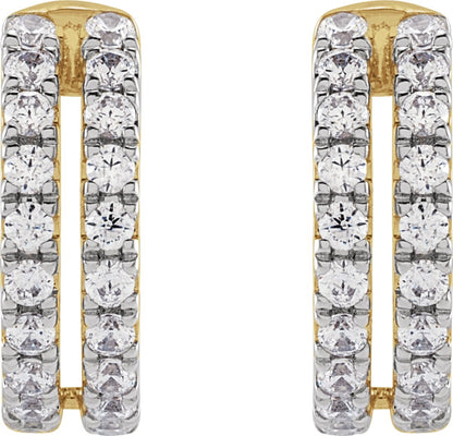 1/2 Ctw Lab-Grown Diamond Cuff Earring - Yellow Gold - Lab Grown Diamond