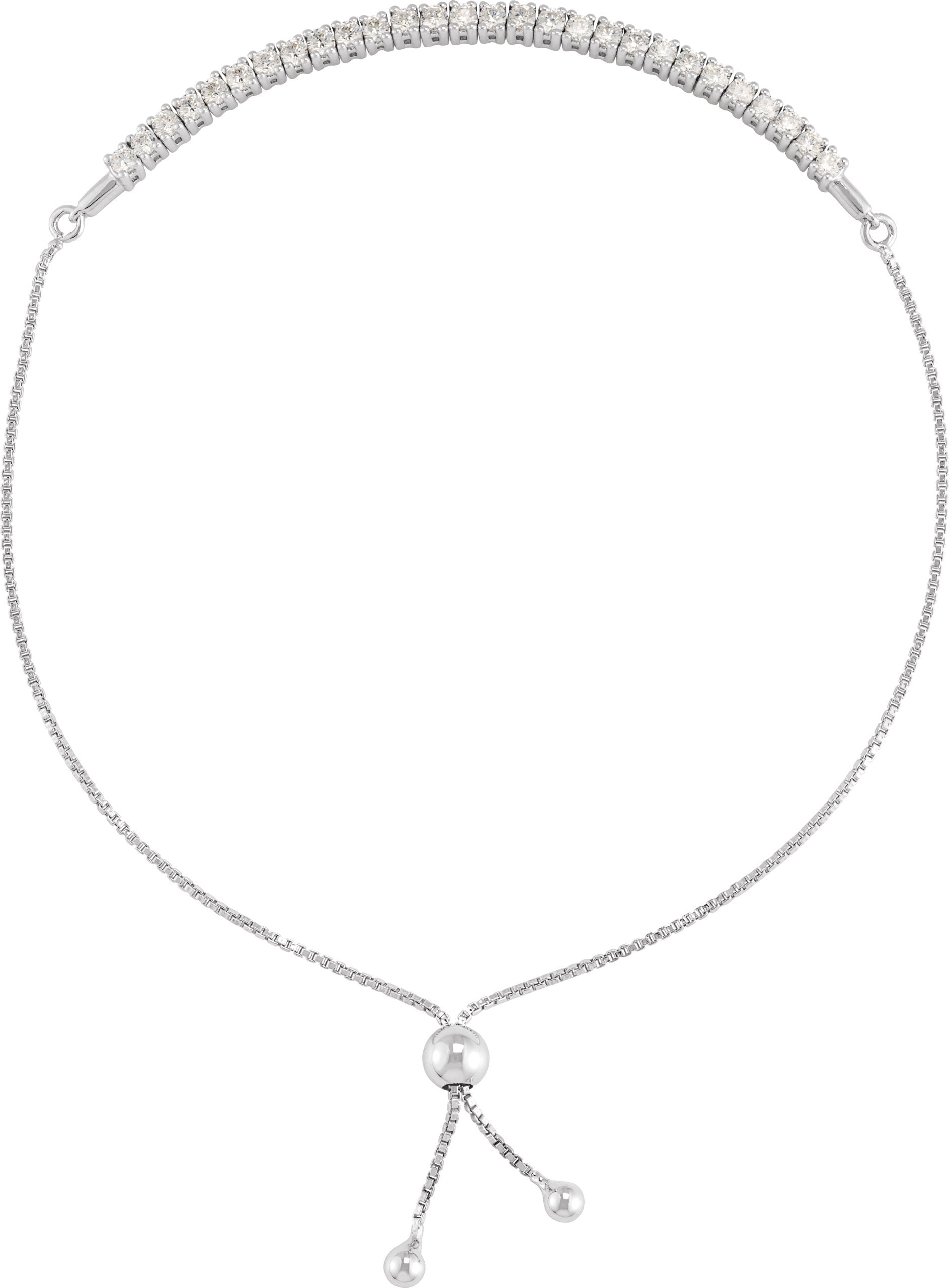 1 Ctw Lab-Grown Diamond Bolo Bracelet