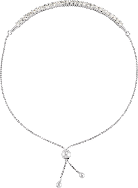 1 Ctw Lab-Grown Diamond Bolo Bracelet