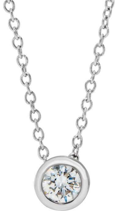 1/4 Ct Lab-Grown Diamond Solitaire Necklace