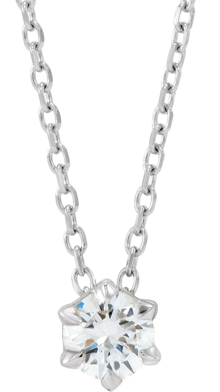 1/4 Ct Lab-Grown Diamond Solitaire Necklace