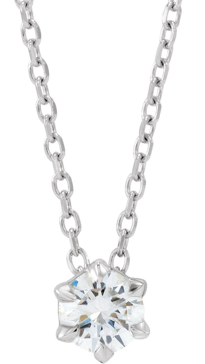 1/4 Ct Lab-Grown Diamond Solitaire Necklace
