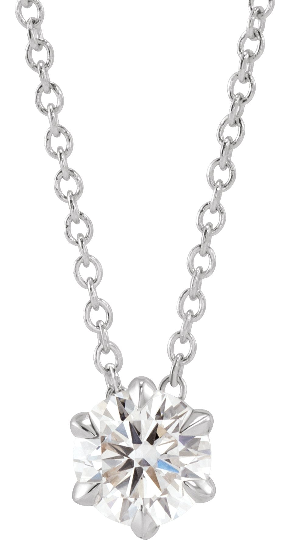 1/2 Ct Lab-Grown Diamond Solitaire Necklace