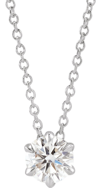 1/2 Ct Lab-Grown Diamond Solitaire Necklace