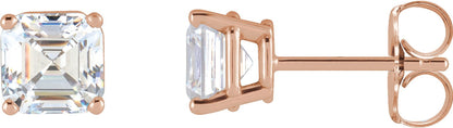 3/8 Ctw Lab-Grown Diamond 4-Prong Basket Earrings - Rose Gold - Lab Grown Diamond