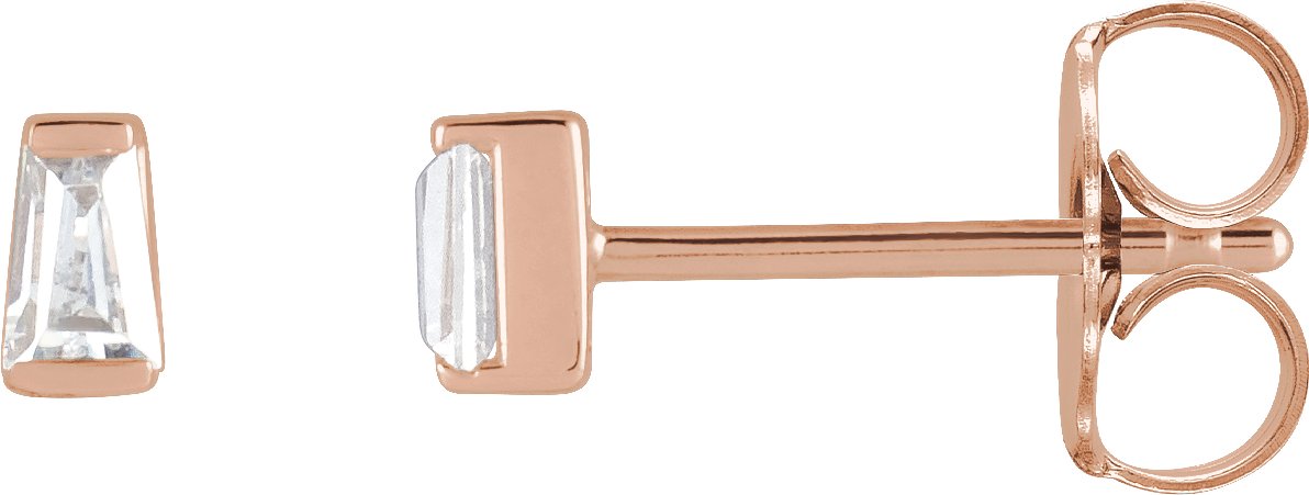 1/8 Ctw Lab-Grown Diamond Channel-Set Earrings - Lab Grown Diamond