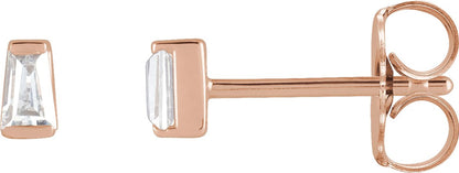 1/8 Ctw Lab-Grown Diamond Channel-Set Earrings - Lab Grown Diamond