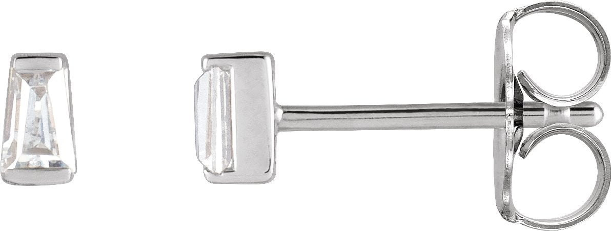 1/8 Ctw Lab-Grown Diamond Channel-Set Earrings