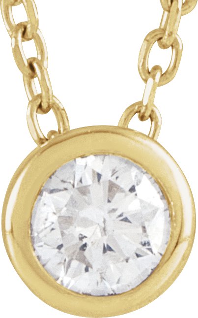 3/4 Ct Lab-Grown Diamond Solitaire Bezel-Set Necklace