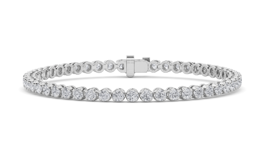 Lab Grown Round Diamonds Links 4-prong Tennis Bracelet - Brilliance Direct