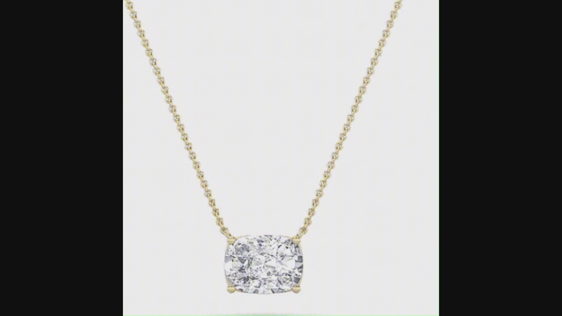 Round Lab Grown Diamond Solitaire Pendant invisible Set Video