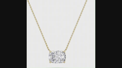 Round Lab Grown Diamond Solitaire Pendant invisible Set Video