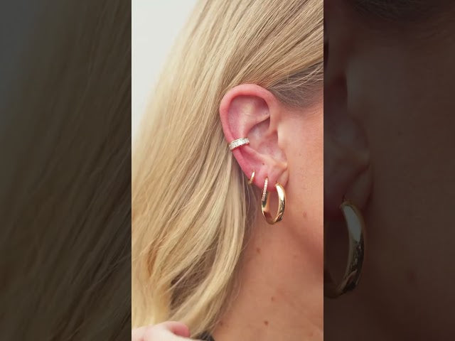 3/4 Ctw Straight Baguette Lab-Grown Diamond Ear Cuff - Rose Gold - Lab Grown Diamond