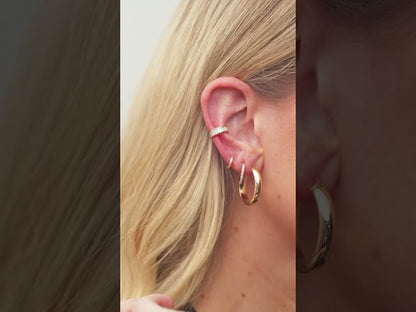 3/4 Ctw Straight Baguette Lab-Grown Diamond Ear Cuff - Rose Gold - Lab Grown Diamond